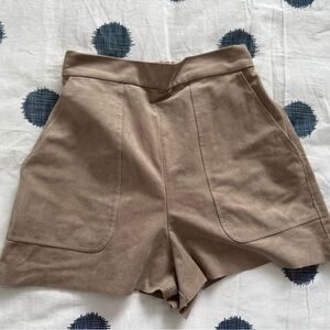 Wilfred High Waist Tan Shorts